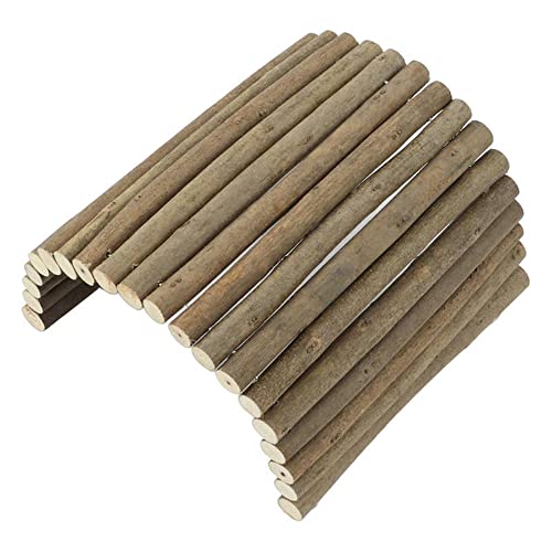 AnsonBoy Kleines Tier Bendy Bridge Holz Hamster Tunnel Mehrzweck Safe Kauspielzeug Für Rennil Für Igele Für Hase,20×30CM von AnsonBoy