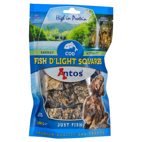 Antos Fish D'Light Squared - Hundesnacks - 6 x Fisch 100 g von Antos