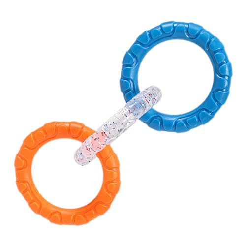 Anulely 3-Ring-Schlepper-Hundespielzeug,Hunde-Ziehspielzeug | Tough Chew Toys Hundering | Unzerstörbare Ringe, Hunde-Trainingsgerät, interaktive 3 Ringe, zahnfestes, bissfestes Zwingen-Hundespielzeug von Anulely