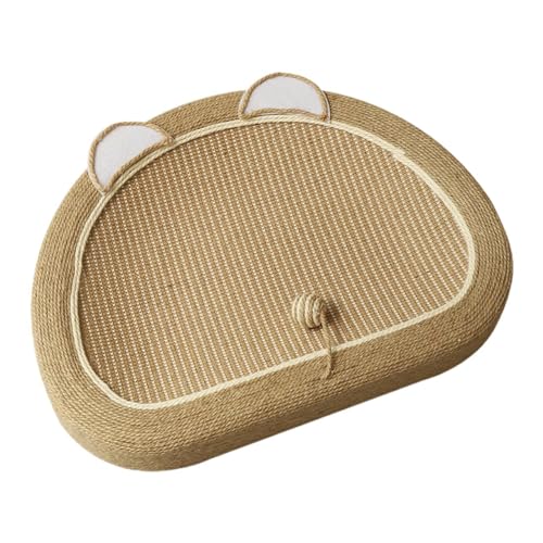 Anulely Cat Lounger Scratcher, Scratch Lounge Katzenbett | Mausförmige Sisal-Katzenkratzschüssel mit Ballspielzeug - Katzenbett für Couch, Teppiche, Sofas, Trainingsspielzeug für Hauskatzen und von Anulely