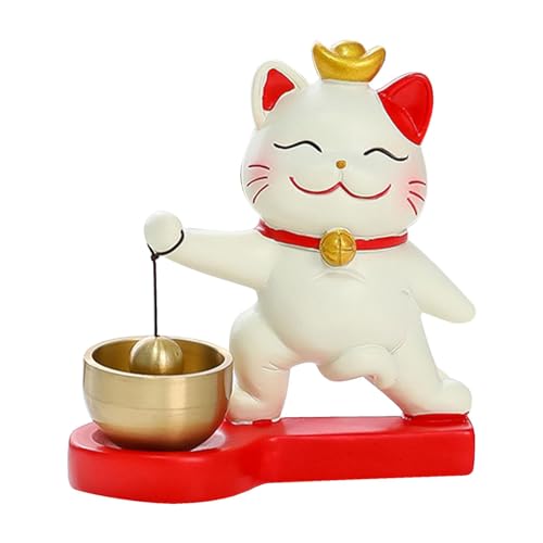 Anulely Fortune Cat Türklingel, Ladenbesitzerklingel zum Türöffnen | Selbstklebende Türklingel,Reizendes Türklingel, das Reichtum anzieht, Selbstklebende Ladenbesitzerglocke, Türdekoration zum von Anulely