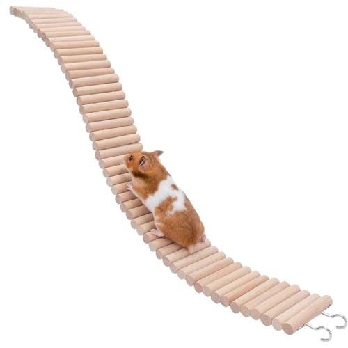 Anulely Hamster Holzzaun, Hamster Spielzeug, Rattenleiter Brücke, Kletterleiterspielzeug, Hamster Kauspielzeug, Spielzeug Holzleiter, Harmloses Holzspielzeug Und Käfigzubehör von Anulely