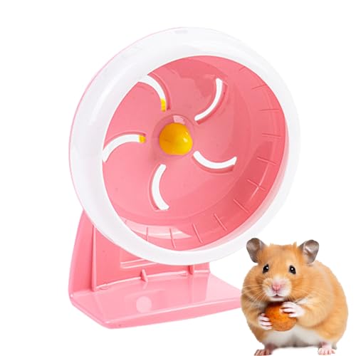 Anulely Hamsterrad für Käfig, leises Mausrad mit Ständer, 17,8 cm Laufscheibe, rutschfestes, multifunktionales Kleintier-Trainingszubehör für Hamster, Chinchilla, Maus von Anulely