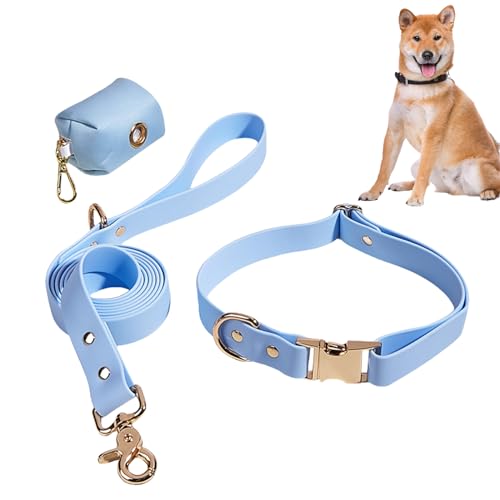 Anulely Hundehalsbänder, Hundehalsband und Leine-Set,Hundehalsband-Set | Verstellbares Hundehalsband und passendes Leine-Set mit Kotbeutel für kleine und mittelgroße Hunde von Anulely