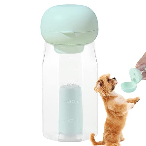 Anulely Hundewasserflasche für Reisen, tragbare Hundewasserflasche - Hundewassernapf,21 Unzen, einfach zu verwendende, auslaufsichere, kompakte, tragbare Hundetrinkflasche mit Trinkspender von Anulely