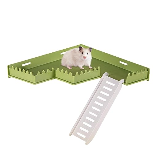 Anulely Käfig Spielplatz Hamster, PVC-Käfig-Spielplatzständer für Hamster, Kletterndes Kauspielzeug für Igel, Hamster, Streifenhörnchen, Eichhörnchen, Rennmäuse, Papageien, Chinchillas von Anulely