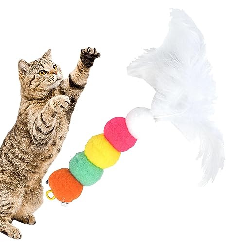 Anulely Katzenspielzeug Nachfüllfedern - Interaktives Katzenspielzeug Stick Nachfüllungen | Flexible Federn Nachfüllaufsätze mit Glocke Katzenspielzeug Zubehör Katzenstab Ersatzkopf für Katzen und von Anulely