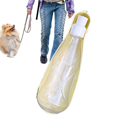 Anulely Wassertrinkflasche für Haustiere, Reiseflasche für Spaziergänge mit dem Hund, 450 ml Wasserflaschenspender für Hunde, Wasserauslaufsicherer Trinkspender für Welpen zum Wandern von Anulely