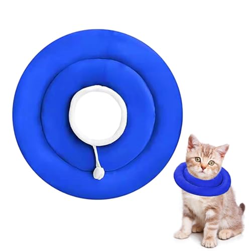 Elisabethanisches Hundehalsband, Hören Sie auf, das Katzen-Nackenkissen zu lecken, Verstellbares Katzen-Nackenkissen, wasserdichter weicher Kegel für Hunde, für Katzen, Haustiere, kleine, Anulely von Anulely