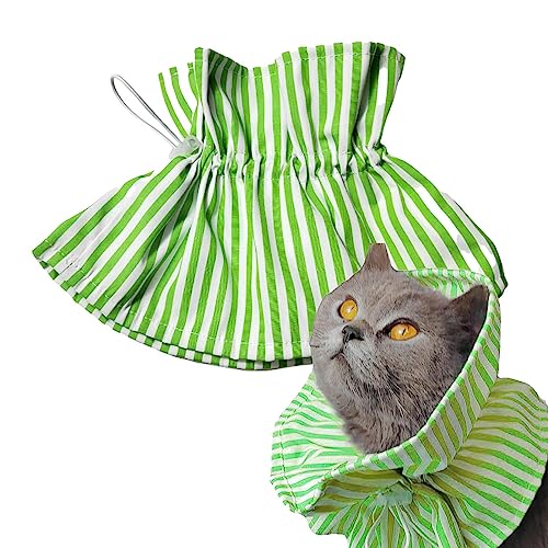 Elizabethanisches Katzenhalsband, Polyester, weiches Genesungs-Katzenhalsband, verstellbarer Kordelzug, bequemes Halsband für Katzen, kleine Hunde, Kätzchen, Katzen Anulely von Anulely