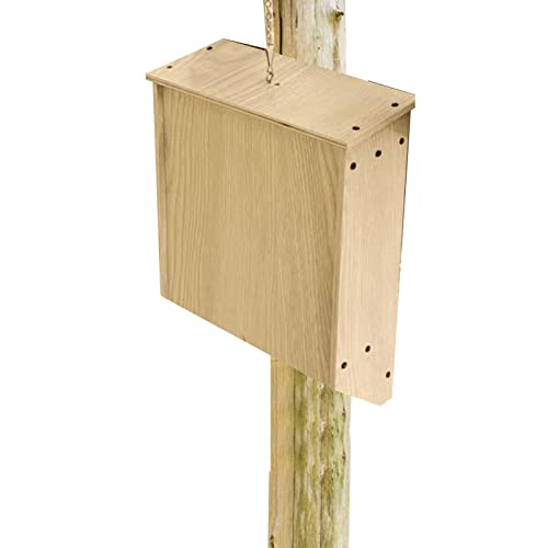 Fledermaushäuser aus Holz, natürliches Holz-Fledermaushaus mit Dach, wetterfest, unbehandelte Fledermausbox, Fledermaushöhle, Outdoor-Terrasse, Hinterhof, Garten, Wildtierliebhaber, Geschenk von Anulely