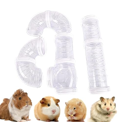 Hamsterröhren-Set, Frettchentunnel-Set, sicher verbindbar, Hamsterrohr, Meerschweinchen, Tunnel, Spielzeug für Kleintiere, Frettchen, Mäuse, Ratten, Hamster, Hamsterkäfig-Zubehör von Anulely