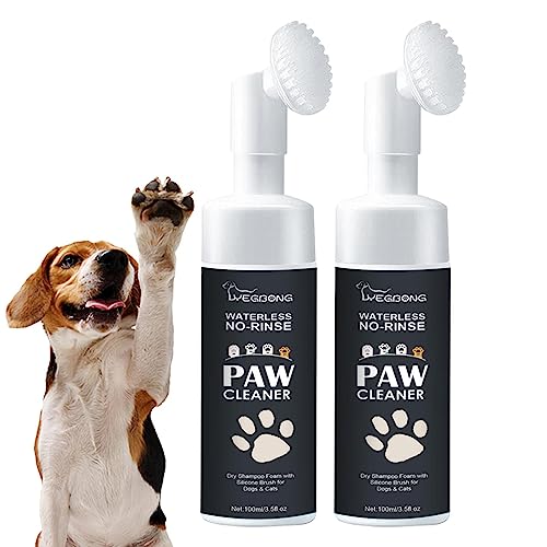 Hundepfotenreiniger | wasserloses Hundeshampoo für Katzen, Hunde, Füße, Schaumreinigung, reinigt schnell und ohne Spülen, Pfotenreiniger für Hunde und Katzen Anulely von Anulely