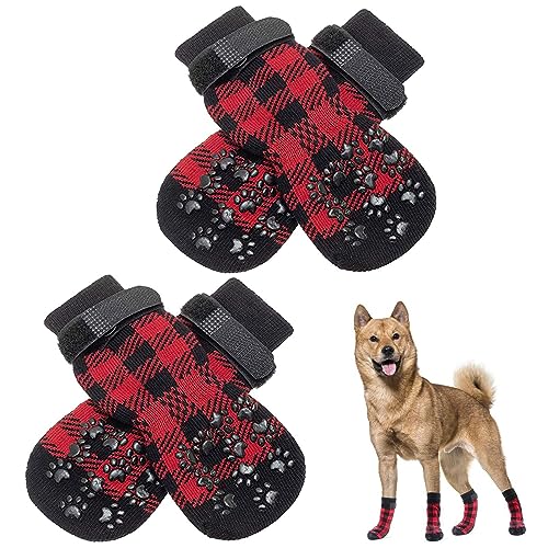 Hundeschuhe, Hundepfotensocken | Winter-Hundepfoten-Schuh-Socken | Weicher Anti-Hundepfotenschutz, Hundestiefel, Pfotenschutz für kleine und mittelgroße Haustiere Anulely von Anulely