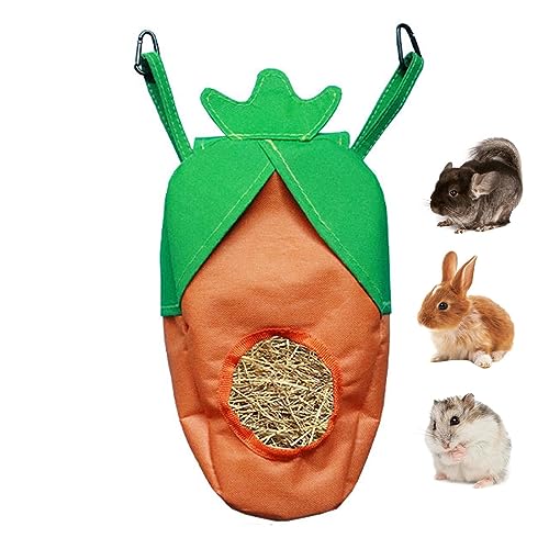 Kaninchen-Heu-Futterbeutel | Hay Dispenser Feeder für Kaninchen, wiederverwendbare Einzellöcher hängen Heu Fütterungsbeutel für Igel, Hamster, Meerschweinchen, Kaninchen, Haustier Anulely von Anulely