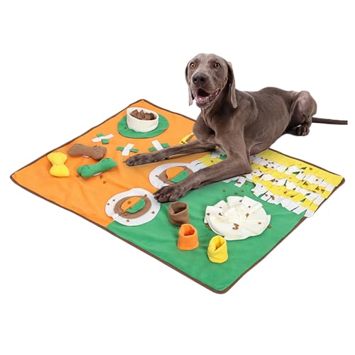 Schnüffelunterlage für Haustiere, Schnüffel-Futtermatte für Haustiere - Hunde-Slow-Food-Spielzeugmatte - Sicheres und gesundes interaktives Geruchstrainings-Hundespielzeug für mittlere, kleine Anulely von Anulely