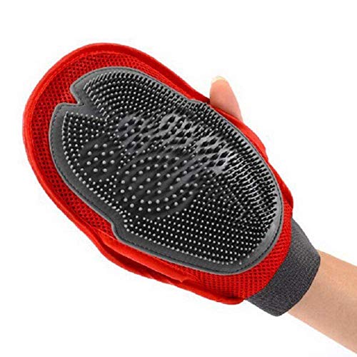 Anze Haustier Dog Cat Hair Pflegehandschuh, Pet Hair Enthaarungs Handschuhe Pet Badewerkzeug Reinigungs Handschuhe Pinsel, Soft Groomer Mitt Fell Hunde Katzen Katzen Kaninchen Pferde und vieles mehr von Anze