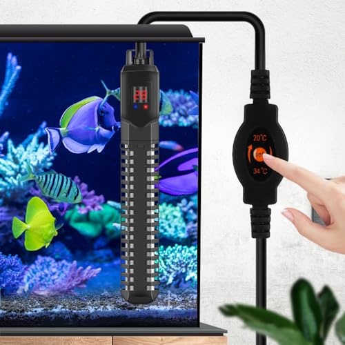 Aofesel Aquarium Heizung, 500W Tauchsieder für Aquarien mit LED-Digitalanzeige, Übertemperaturschutz und Automatischer Abschaltung beim Verlassen des Wassers, für Aquarien weniger als 250L von Aofesel