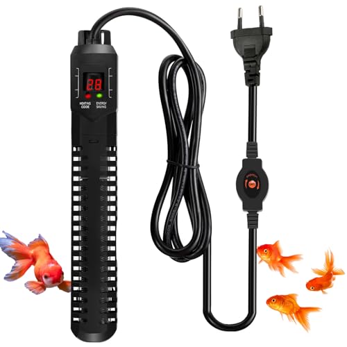 Aofesel Aquarium Heizung, 500W Temperatur Einstellbare Aquarium Heizer Mit Saugnäpfen und Übertemperaturschutz, Thermostat für Fischtanks und Aquarium 300L-500L von Aofesel