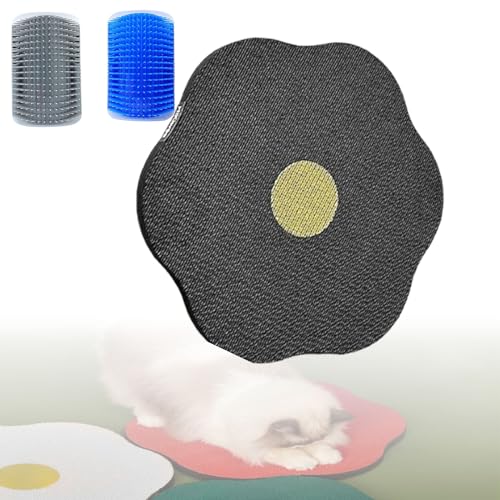 Flower Scratching Pad for Cats On Wall,Cat Wall Scratcher Corrugated Cardboard,Cat Scratching Board Scratch Pad with Suction Cup,for Indoor Cats Cat Scratcher Wall Mounted. (D) von Aoguni