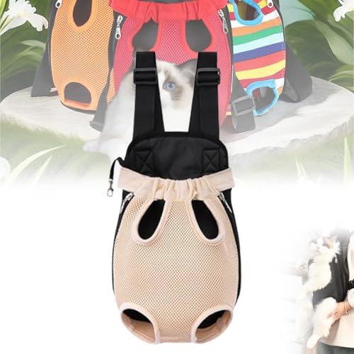 Furry Pawsy Carrier, Furry Pawsy Cat Carrier, Furry Pawsy Cat Backpack, for Dogs Cats (Apricot,L) von Aoguni