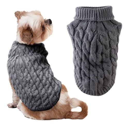 Aohcae Hundepullover für Hunde, Hundepullover Kleine Hunde Hundepullover Grosse Hunde Haustier Pullover Rollkragen Hund Winter Pullover Warme Haustierkleidung von Aohcae