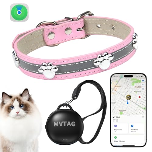 Aoikoy Gatto GPS-Halsband, verstellbare Größe, geeignet für kleine, mittlere und große Katzen, keine monatlichen Gebühren, wasserdicht IP67, nur kompatibel mit iOS von Aoikoy