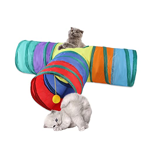 aokuy Katzentunnel Katze Spielzeugund Katze Würfel Pop Up zusammenklappbare Kätzchen Indoor Outdoor Spielzeug-zusammenklappbare 3 Weg Katze Tube-für Katze, Welpen, Kitty, Kätzchen, Kaninchen … von Aokuy