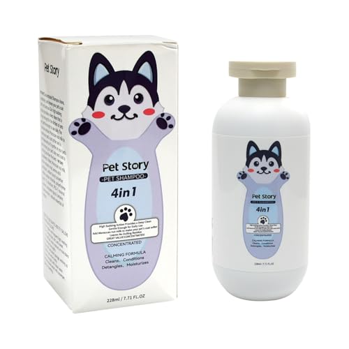 Hundeshampoo Gegen Geruch, Tiefenreinigungsshampoo, Hundeshampoo Gegen Juckreiz Katzenshampoo, FellpflegePflegeprodukte für Hund und Katze von Aomhrek