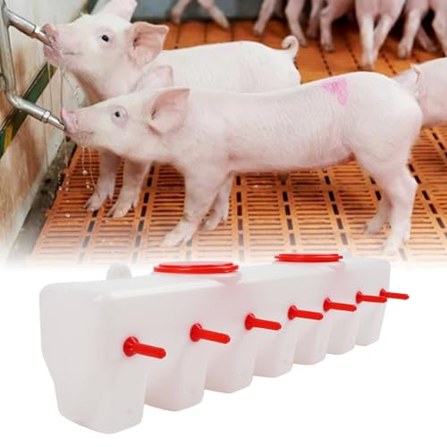 Aoveew 14 Teat Lamb Feeder Multipurpose Calf Goat and Sheep Milk Feeder with Mineral Bucket for Livestock von Aoveew