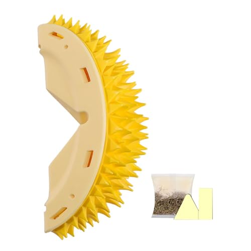 Aoveew Cat Self Groomer süße Durian Shape Cat Corner Kratzer -Massagegeräte für Wand interaktive Katzengesichtskratzer von Aoveew