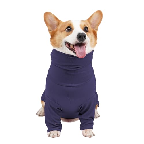 Aoveew Dog Pyjamas dehnbares Hundehirt mit Beinen weicher Hund T -Shirt für Haustiere Home Freizeitkleidung für Ihren Eckzahn Freund (L) von Aoveew