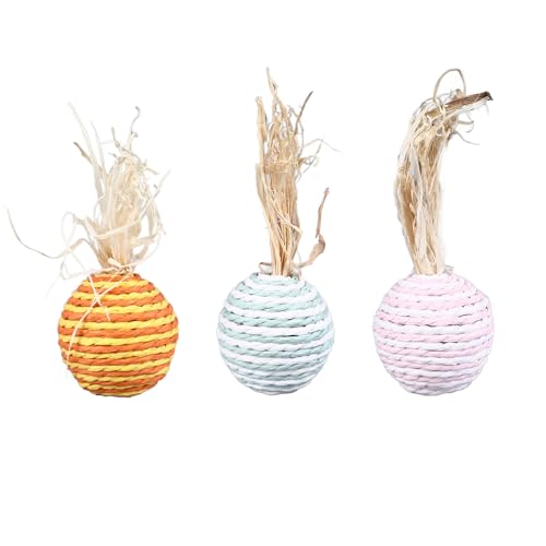 Aoveew Rabbit Ball Toys Paper Woll -Kinderkugeln für Kaninchen kleine Haustiere unterhalten Gesundheitsversorgung von Aoveew