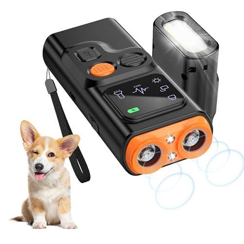 Antibell für Hunde,4 Ebenen Ultraschall Anti Bell Gerät Hunde,Handheld Anti Bell Gerät Hunde,Hund Antibell,LED Anti Bellen Gerät ,Antibell Ultraschall Hund,Antibell Ultraschall Gerät Innen Draußen von Aparatoo