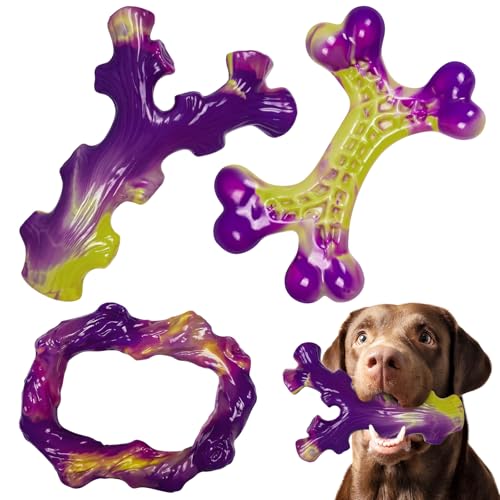 Apasiri Aggressive Chewers Kauspielzeug für Hunde: 3 Stück, robustes Hundespielzeug für aggressive Kauer, große Rassen, unzerstörbares Hundespielzeug für aggressive Kauer von Apasiri