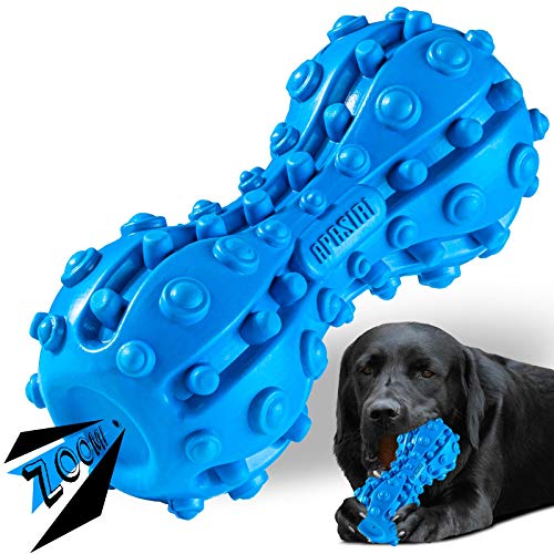 Apasiri Hundespielzeug, Kauspielzeug, langlebiges Hundespielzeug für große Hunde, robustes Hundespielzeug für extreme Kauer, unzerstörbares Spielzeug für Hunde, mittelblau von Apasiri