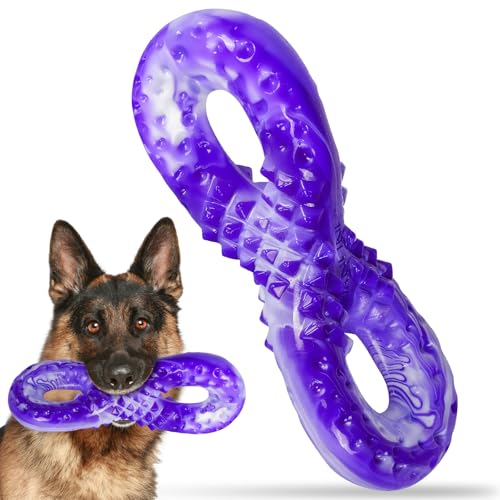 Apasiri Hundespielzeug, unzerstörbares Kauspielzeug für aggressive Kauer, robuste Hundeknochen mit Speckgeschmack, Kauspielzeug für super Kauer, Nylon, langlebiges Hundespielzeug, um sie zu von Apasiri