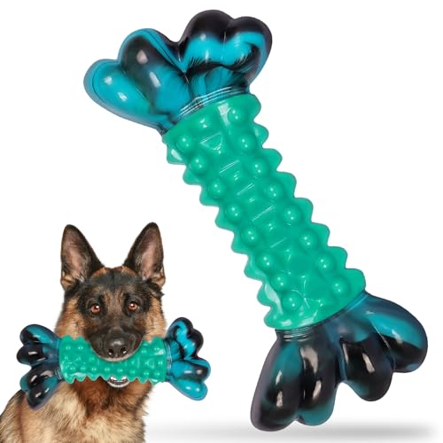 Apasiri Hundespielzeug, unzerstörbares Kauspielzeug für aggressive Kauer, robuste Hundeknochen mit Speckgeschmack, Kauspielzeug für super Kauer, Nylon, langlebiges Hundespielzeug für mittelgroße und von Apasiri