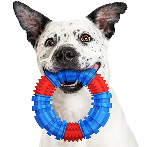 Apasiri Hundespielzeug für große Hunde, Kauspielzeug für große Hunde, Hundespielzeug für große Hunde, Gummi-Hundespielzeugring für mittelgroße Rassen, Outdoor-Spielzeugring für Welpen, Kauen, Zahnen, von Apasiri