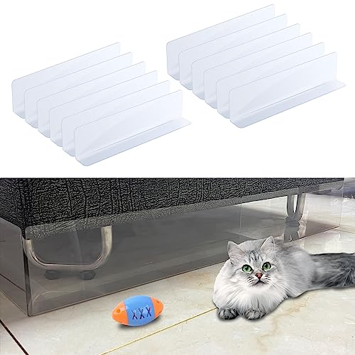 Apatal 12 Stück Untercouch-Blocker für Haustiere, 8 cm hohes Bett, Hunde und Katzen, Barriere-Blocker, Acryl-Kunststoff, verstellbar, transparent, Spielzeug-Blocker für Welpen, Kätzchen, Couch, Sofa, von Apatal