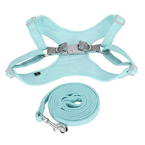 Apexare Geschirr für kleine Hunde, verstellbare Welpenweste ohne Ziehen, reflektierendes Halsband-Leine-Set, bequemer Atemgürtel, Traktionsseil-Set, für Spaziergänge, Training, (XXS) von Apexare