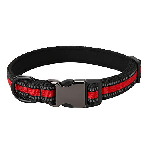 Apexare Hundehalsbänder für kleine Hunde, personalisiertes Halsband für Welpen, Hunde und Katzen, reflektierendes Klebeband, Metallschnalle mit weichem blaugrünem Material, für (S) von Apexare