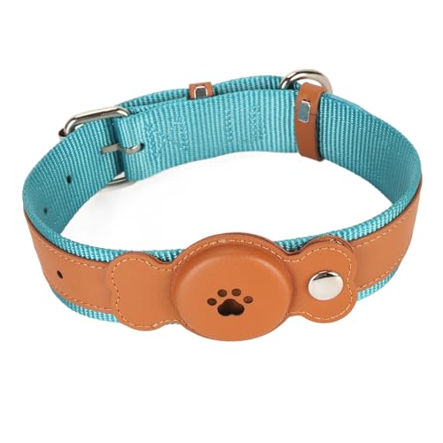 Apexare Hundehalsband, verstellbares, wasserdichtes, leichtes Hundehalsband aus Leder, gepolstertes Haustierhalsband, für kleine Hunde, große Hunde, Welpen, Katzen, (Brown) von Apexare