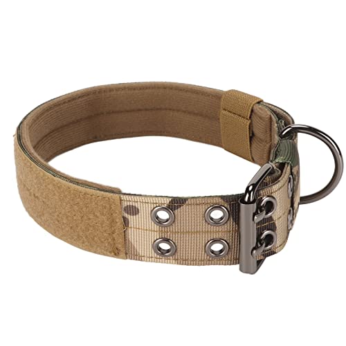 Apexare Hundehalsband für große Hunde, personalisiertes, Robustes Militär-Hundehalsband, verstellbares, atmungsaktives, leichtes, verbreitertes Haustier-Trainingshalsband, für (XL) von Apexare