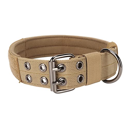 Apexare Hundehalsband für große Hunde, personalisiertes, verstellbares, Robustes Halsband mit Metallschnalle und Klettverschluss, für Training, Verhaltenshilfen, Patrouillen, (M) von Apexare