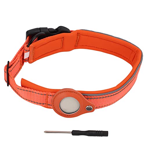 Apexare Hundehalsband mit Airtag-Halter, wasserdichtes Anti-Verlust-Nylon-reflektierendes Haustierhalsband, Ortungs-Tracking-Hundehalsband, zum Wandern, Klettern, Joggen, für (Metro) von Apexare