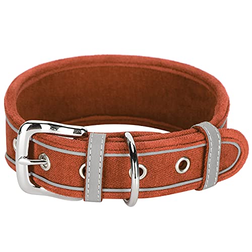 Verstellbares Hundehalsband von Apexare, personalisierte Halsbänder für mittelgroße und große Hunde, atmungsaktives reflektierendes Halsband mit D-Ring, für (M 56 * 5.0CM) von Apexare