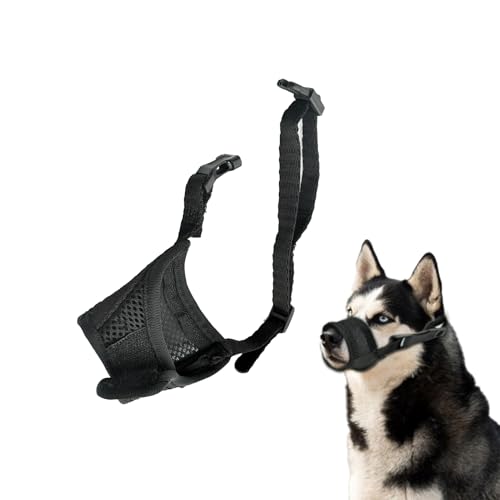 Hund Maulkorb, Hundemaulkorb Verstellbar Maulkorb aus Stoff Kleine Hunde Nylon-Maulkorb Mesh Atmungsaktiv Maulkörbe Hunde-Mundschutz Maske Anti-Kauen Bellen Beißen für Golden Retriever Husky, XL von Apkpesterml