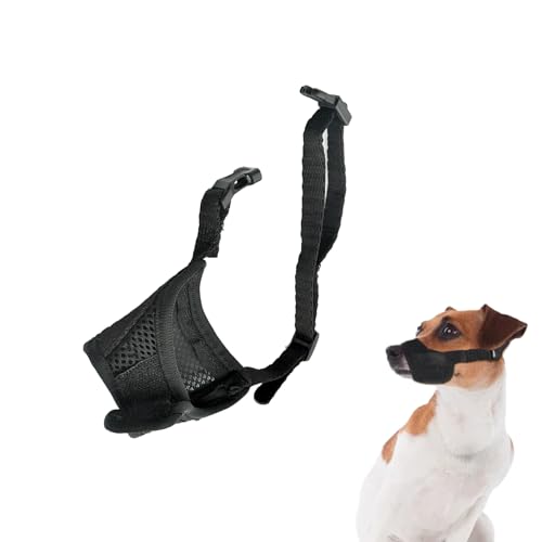 Hund Maulkorb, Hundemaulkorb Verstellbar Maulkorb aus Stoff Kleine Hunde Nylon-Maulkorb Mesh Atmungsaktiv Maulkörbe Hunde-Mundschutz Maske Anti-Kauen Bellen Beißen für Teddy Jack Russell Terrier, S von Apkpesterml