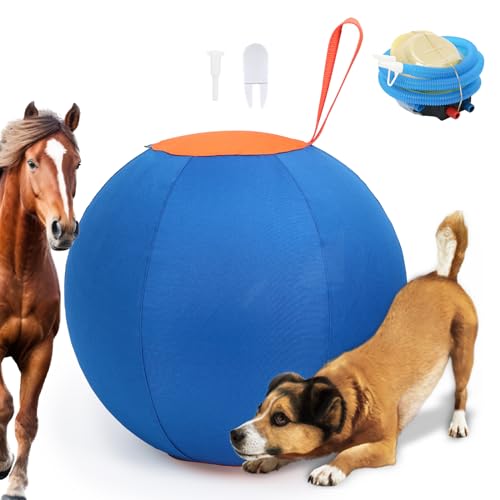 45,7 cm Hundehüttenball für Hunde & Welpen, Bälle für Hunde, Spielball Spielzeug für Pferde, Hütebälle für Rinderhunde, Herding Ball für australischen Schäferhund zum Spielen, Pumpe und von Apominton